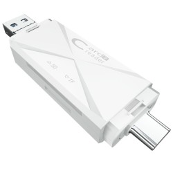 Card Reader Usb3.0 Type-c Smart Memory Card Reader Compatible For Mac/computer Accessories White