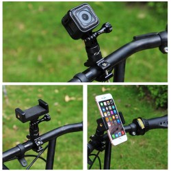 PULUZ 360 Degree Rotation Bike Aluminum Handlebar Adapter Mount for GoPro GoPro Hero4/5/6 blue