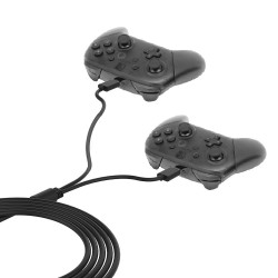 Two in one charging cable for PS5 XboxSeriesX Gamepad 5V 2A Charging cable for SwitchPro black