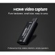 USB 2.0 HDMI Channel Metal Video Capture Card Live Recording Box Supports OBS black