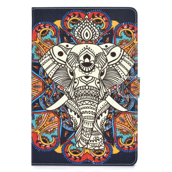 Universal 10Inches Laptop Protective Case with Front Snap Cute Cartoon Color Painted PU Cover  Fun elephant