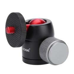 VELEDGE 360° Rotatable Mini Gimbal Tripod Ball Head Mount with 3/8"to 1/4"Adapter black red
