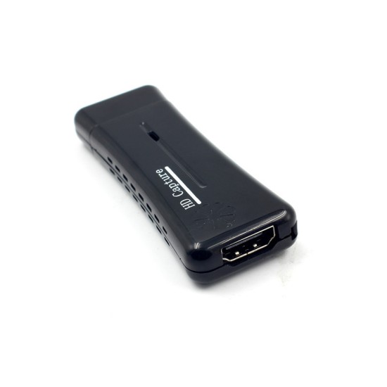 Video Capture Card USB 2.0 Port HD 1 Way 1080P Mini Video Capture Acquisition Card for Computer black