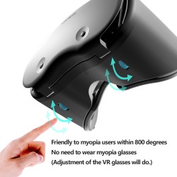 X7 Mobile Phone Vr Glasses Blue Light Eye Protection Virtual Reality 3d Vr Glasses For 5-7 Inch Smart Phone Adjustable Smart Glasses Helmet black