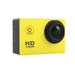 A1 2.0" Waterproof Outdoor Mini HD Action Camera Helmet Sport DV Camera for Skiing Diving Riding - Yellow