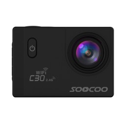 Original SOOCOO C30R Wifi 4K Sports Action Camera - Gyro 2.0 inch, LCD Screen, 30M Waterproof, Adjustable Angle, Black