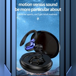 M-l8 Bluetooth Headset F8 Mini Wireless Business In-ear Earphone Ear-mounted Waterproof Sports Earbuds Black