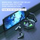 Wireless Gaming Bluetooth Headset Low-latency Cool Appearance Stereo Sound Earphones black