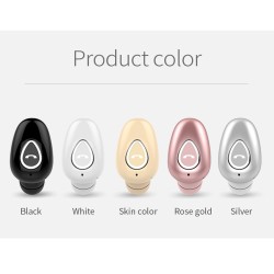 Yx01 Bluetooth Headset Wireless In-ear Mini Sports Earbuds Invisible Stereo Music Earphone Rose Golden