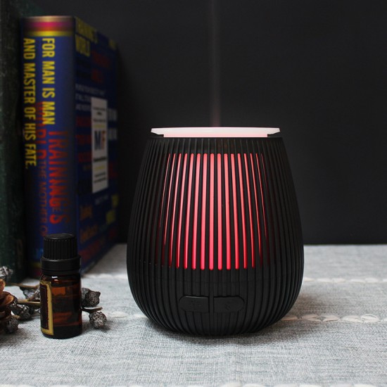 100ML Aromatherapy Humidifier Remote Control Vaporizer Ultrasonic Air Moistener Essential Oil Diffuser Aroma Lamp Electric Therapy Diffuser black