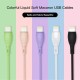 1m/2m Tpe Soft Rubber Data  Cable Copper Core Good Toughness For Type-c Device Interface Light purple 1M