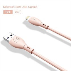 1m/2m Tpe Soft Rubber Data  Cable Copper Core Good Toughness For Type-c Device Interface pink 1M