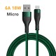 6a 66w Nylon Braided Data  Cable Super Fast Charging Mobile Phone Charger Cable For Data Transmission Compatible For Iphone 13 Huawei Xiaomi 1 meter_iOS interface