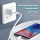 SIMU 1M Android Flash Phone Charging Cable With USB Charging Plug For Huawei Oppo white_conventional