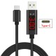 Voltage Current Display USB Cable LCD Screen Fast Charging Wire for Apple Android Type-c
