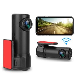 1080P HD Wireless Wifi Car Dvr Camera Dash Cam G-sensor Video Recorder 360 Degree Night Vision Driving Recorder Black