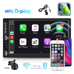 2Din Car Radio 7-inch HD MP5 Carplay Bluetooth FM Music Player with 12 light camera