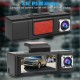 3 Lens Car DVR Driving Recorder G-sensor 1080p Front + Rear + Built-in Camera Dash Cam black
