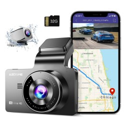 4k 1080P Car DVR Dual Dash Cam Gps And Wifi Camera Recorder with Parking Monitor Black
