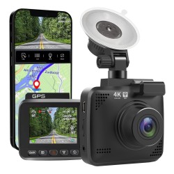4k Driving Recorder Built-In Wifi GPS Car Dashboard Camera Recorder Dash Cam with Night Vision Single camera