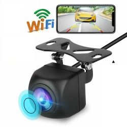Backup Camera Wifi Wireless Transmission HD Waterproof Driving Recorder Night Vision Lens Black