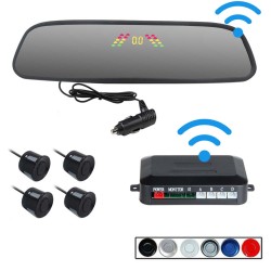 Car Reversing Parking Camera Wireless Parking Sensor Car Rear View Parking Sennor Kit Detector Led Display Automatic Auxiliary Car Parking Red probe