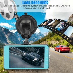 Dual Lens Car DVR Dash Cam 4-inch Ips 1080p Hd Display Dual Driving Recorder button version
