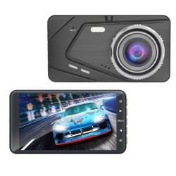 Dual Lens Car DVR Dash Cam 4-inch Ips 1080p Hd Display Dual Driving Recorder button version