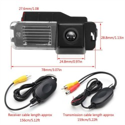 Hd Ccd Wireless Car Rear View Reversing Camera Compatible For Polo V(6r) Golf Vi Passat Cc black