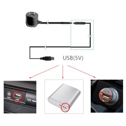 Smart WIFI Car Rear View Camera Reversing Camera Dash Cam HD Night Vision Vehicle Camera PZ436-R black