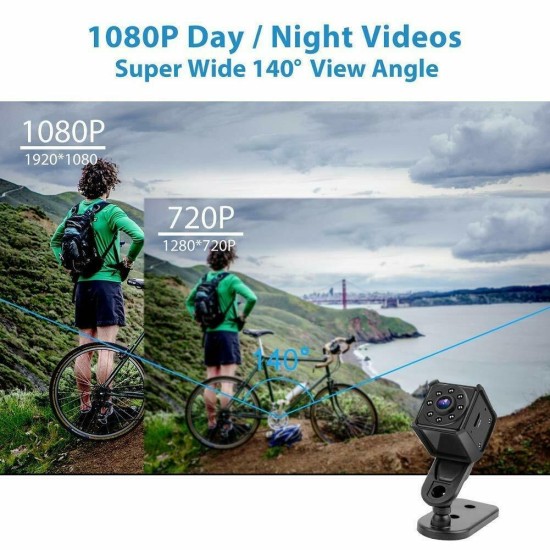 1080P High Definition Night Vision Small Cube Smart Camera black