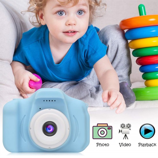 13 Million Pixel Kids Digital Video Camera Mini Rechargeable Toddler Smart Camcorder X2s Upgrade Version Blue
