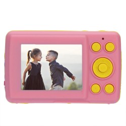 2.4 Inch HD Screen Kid Digital Camera 16MP Anti-Shake Face Detection Camcorder  Pink
