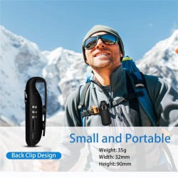 Portable Mini Body Camera Clip Design Digital Video Recorder Motion Detection Miniature Camcorder Black