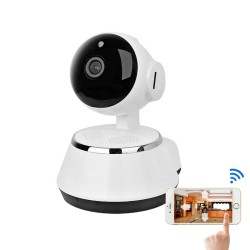Wireless IP Camera - 1/4-Inch HD CMOS, 720p, SD Card Recording, App Support, Night Vision, IR Cut, Motion Detection, WiFi, PTZ