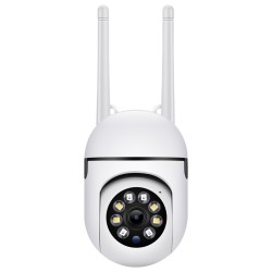 Wireless Wifi IP Camera Smart Home Mini Network Camcorder HD 1080P 360-degree Rotating Led Infrared Camera White