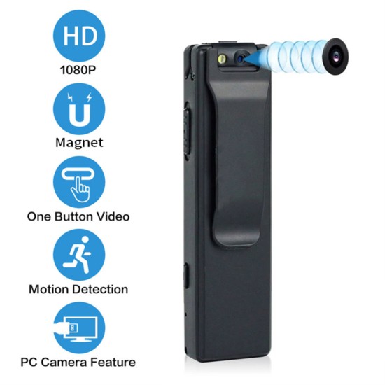 Z3 Mini Digital Camera HD Flashlight Micro Cam Magnetic Body Camera Motion Detection Loop Recording Camcorder Black