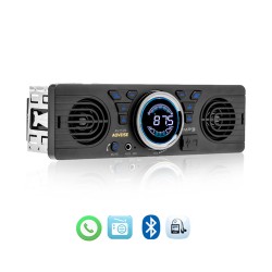 12V Car MP3 Audio Player Bluetooth-compatible Speaker Lossless Music FM Car Radio Card Reader Av252b Black