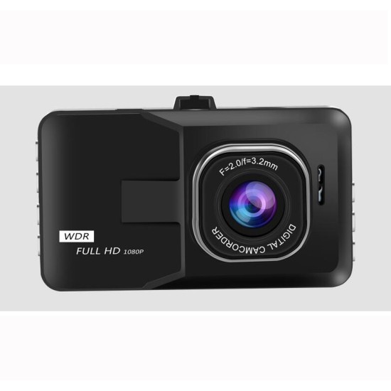 3 Inch 1080p Large-size Screen Monitors Car Driving Recorder Dashcam Infrared Night Vision Double Record Single lens HD