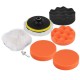3/4/5in Car Polisher Pads, Sponge Polishing Buffer Pad Set with M10 Drill Adapter and Sucker - 7pcs 5