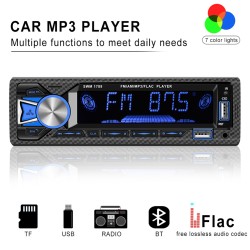 Bluetooth Wireless Car MP3 Player Stereo Audio Music FM Receiver with Radio/tf Card Slot/usb Interface Black