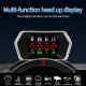 HD Hud Head-up Display OBD2 and GPS Smart Meter Digital Car Speedometer Safety Alarm Black