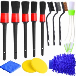 13pcs Detailing  Brush Set For Auto Detailing Cleaning Car Motorcycle Interior, Exterior,leather, Air Vents 13 piece set