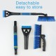 3-in-1 Expandable Car Ice Scraper with Snow Sweeping Brush Windshield Defrost Shovel Tool Blue