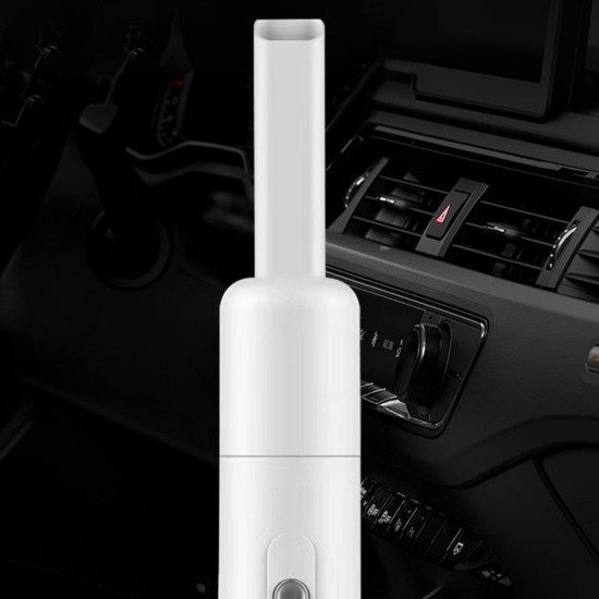 Car Wireless Vacuum Cleaner Portable Handheld Cordless Rechargeable Powerful Suction Vacuum Cleaner White