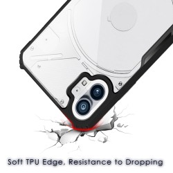 Air-bag Case Transparent Acrylic Shockproof Anti-scratch Protective Cover Black
