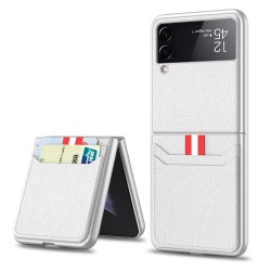 All-inclusive Shockproof Mobile Phone  Case Phone Cover Ultra Slim Creative Folding Protective Cover Compatible For Galaxy Zflip3 white