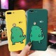Couple Cute Cartoon Yellow Green Small Dinosaur Mobile Phone Protection Shell Phone Case Phone Cover For OPPO yellow_OPPO A5/A3S/4g version