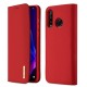 DUX DUCIS For HUAWEI P30 lite / Nova 4E Solid Color Magnetic Leather Protective Phone Case with Bracket red