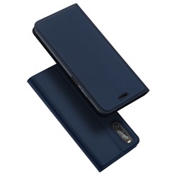 DUX DUCIS For Sony Xperia1 II/Xperia10 II Leather Mobile Phone Cover Magnetic Protective Case Bracket with Cards Slot Royal blue_Sony Xperia10 II
